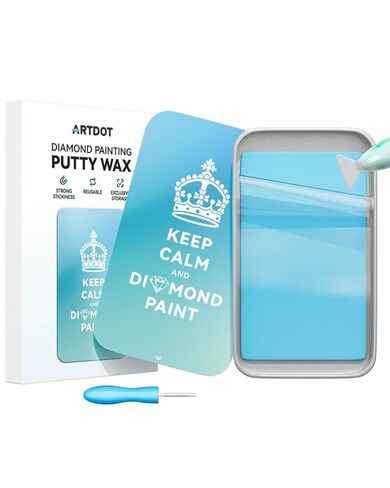 ARTDOT Enduring Stickiness Putty Wax for Diamond Art Kits for Adults,Strong Stickiness Clay Glue with Slide Storage Box for Diamond Painting Accessories and Tools in Kuwait