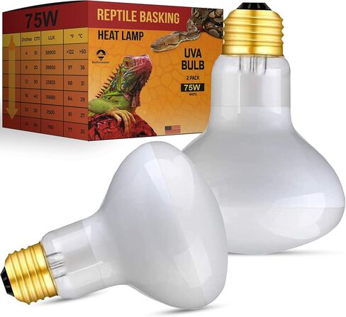 BULBMASTER 100 واط UVA لمبات مصباح الحرارة الزواحف ضوء الفرح للزواحف والبرمائيات، ضوء الفرح للتنين الملتحي، UVA مصباح الزواحف E26 قاعدة 2 حزمة in Kuwait