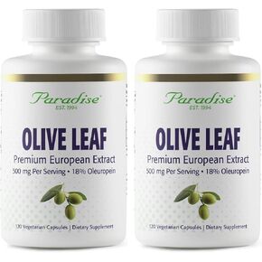 Paradise Herbs Olive Leaf Extract, Vegan, Non GMO, Gluten Free, 120 Capsules in Kuwait