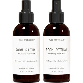 Muse Bath Apothecary Room Ritual - Aromatic and Relaxing Room Mist, 8 oz, Infused with Natural Essential Oils - Mandarin Rosè + Pink Pomelo, 2 Pack in Kuwait