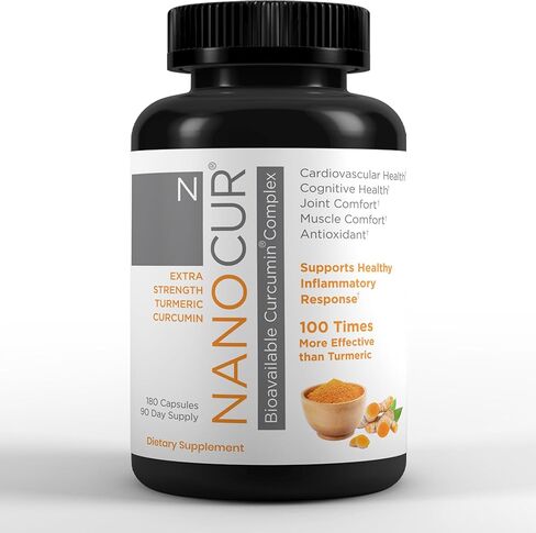 Nanocur Turmeric Curcumin - 100x More Active Than Turmeric, 170% More Active Than Curcumin + Black Pepper Extract. Joint Support, Relief, and Energy You’ll Feel. Organic Curcumin/Plant-Based Carrier. in Saudi Arabia