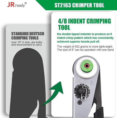 JRready ST6359 Deutsch Connector Kit, 2 3 4 6 8 12 Pin DT Connectors, Size 16 Solid Contacts 16-20AWG, Deutsch Crimp Tool, Deutsch Pin Removal Tool. Waterproof Automotive Electrical Connectors in Kuwait