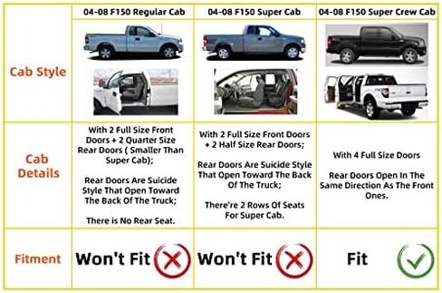 4 pcs Compatible with 07-14 Chevy/GMC Avalanche Suburban Yukon XL Silverado Sierra 1500 2500 3500 HD Crew Cab Front+Rear Sun/Rain Guard Outside Mount Window Visors in Kuwait