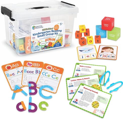 Learning Resources Skill Builders! Kindergarten Reading Activity Set -Learning Essential Materials, Reading Activities for Kids, Homeschool Supplies,Back to School, Ages 5+,122 Pieces in Saudi Arabia