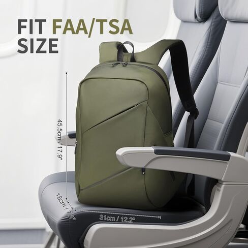 Travel Backpack Laptop Backpack, 20L Casual Daypack, Weekender Bag Carry on Flight Approved Water Resistant Lightweight for Men Women, Green in Kuwait