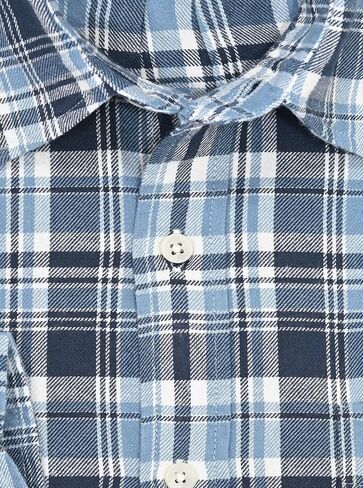 J.Crew Mercantile Men's Long Sleeve Slim Gingham-Plaid Flannel Shirt (M, Navy Red Multi) in Kuwait