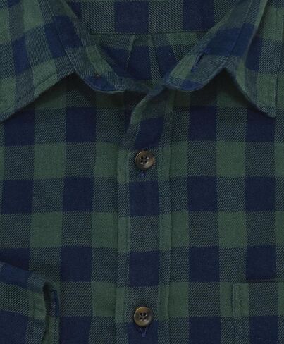 J.Crew Mercantile Men's Long Sleeve Slim Gingham-Plaid Flannel Shirt (M, Navy Red Multi) in Kuwait