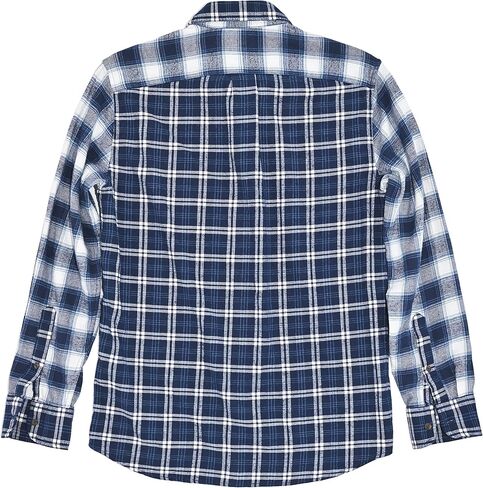 J.Crew Mercantile Men's Long Sleeve Slim Gingham-Plaid Flannel Shirt (M, Navy Red Multi) in Kuwait