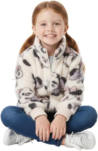 Disney Minnie Mouse Girls Sherpa Coat Jacket for Infant, Toddler, and Big Kids in Saudi Arabia