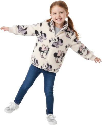 Disney Minnie Mouse Girls Sherpa Coat Jacket for Infant, Toddler, and Big Kids in Saudi Arabia