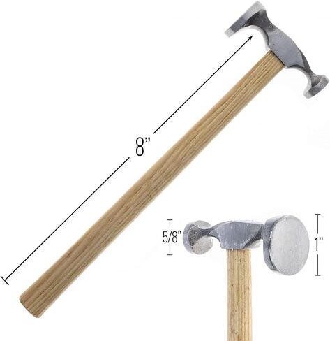 Universal Tool Ball-Peen Jewelry Chasing Hammer Dual Face Smooth Flat Side Rounded Side, 10 Inch in Saudi Arabia