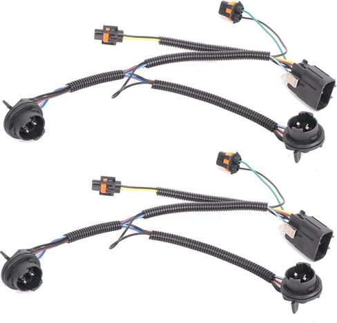 Headlights Assembly W/Bulbs compatible with 2007-2013 Chevy Silverado 1500,07-14 Silverado 2500HD 3500 Headlights Headlamp Pair, Black Housing Amber Side in Kuwait