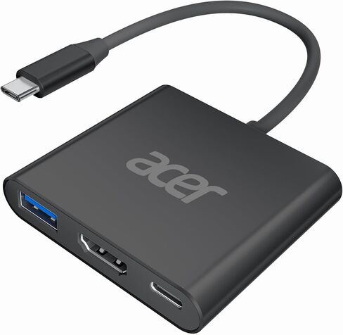 محول acer USB C إلى HDMI، محول HDMI 4K@60 هرتز مع 100W PD، منفذ USB A 3.0، محول USB-C رقمي av متعدد المنافذ لأجهزة MacBook Pro/air، iPad Pro/air، iPhone 15، الأجهزة اللوحية، التبديل والمزيد USB-C الأجهزة in Kuwait