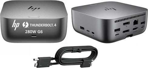 HP Thunderbolt 4 Dock 120W G4 (4J0A2AA), 13-in-1 USB C Docking Station with Max 100W Charging, 4 Monitors 4K Display, Ethernet Port, 6 USB Ports, HDMI, 2 Displayport for Laptop, MacOS, ChromeOS, PC in Kuwait