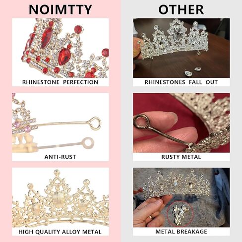 Crystal Crown and Tiara For Women - Rhinestone Headband For Princess Girls,Bridal Hair Accessories For Weddings Birthday in Saudi Arabia