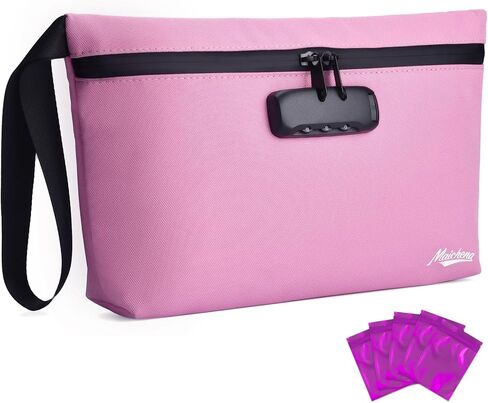 Storage Bag with Combination Lock Large Storage Container Medicine Lock Bag Travel Cosmetic Certificates Organizer Great Christmas Gift in Kuwait