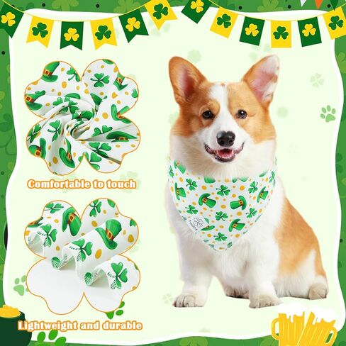 E-Clover Dog Bandanas & Matching Scrunchie Set Girl Flower Dog Scarf Bibs Pet Bandana with Bow Tie for Small Dogs Puppy Owner Fall in Saudi Arabia