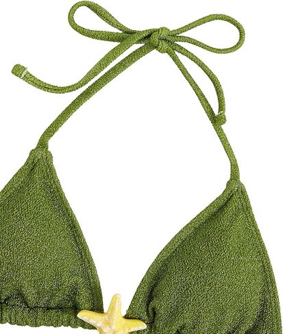 SOLY HUX Women's Sexy Halter Triangle Bikini Set Tie String Swimsuit High Cut Thong Two Piece Bathing Suit in Kuwait