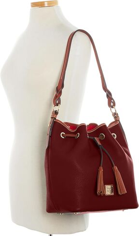 Dooney & Bourke Handbag, Pebble Grain Tasha Drawstring - Black in Kuwait