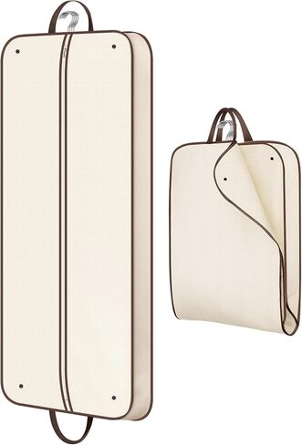 MISSLO 60" Foldable Garment Bags for Travel for Women Dress Bags for Gowns Long Hanging Bag for Closet Storage Dress Protector Bag for Gowns, Suits, Coats, Beige in Saudi Arabia