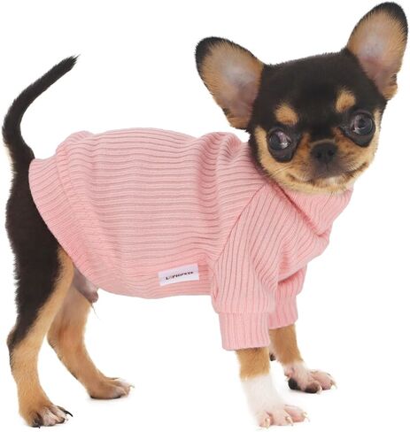 LOPHIPETS Small Dog Turtleneck Sweaters for Teacup Chihuahua Yorkie Puppy Cat Clothes-Blue/XXS in Kuwait