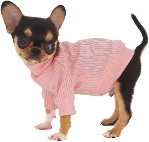 LOPHIPETS Small Dog Turtleneck Sweaters for Teacup Chihuahua Yorkie Puppy Cat Clothes-Blue/XXS in Kuwait