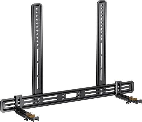 Perlegear Soundbar Mount with Adjustable Height, Soundbar Mounting Bracket Under or Above TV up to 15 lbs Soundbar with Detachable Long Extension Plates, Sound bar Mount Fit Max VESA 600x400mm PGSM04B in Kuwait