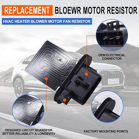 HiSport 6E5Z19E624AA 8E5Z19E624A HVAC Heater Blower Motor Resistor Compatible with Ford Fusion 2006-2012 Mercury Milan 2006-2011 Compatible with Lincoln MKZ 2007-2012 Zephyr 2006 in Saudi Arabia