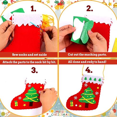 HKKYO DIY شعرت شجرة عيد الميلاد للأطفال، 3.15 قدم شجرة عيد الميلاد مضاءة، 34 قطعة من الحلي الجدار شنقا شجرة عيد الميلاد للأطفال، شجرة عيد الميلاد الأولى لهدايا عيد الميلاد زينة عيد الميلاد in Kuwait