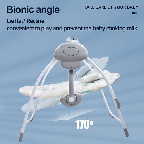 Vannetgo Comfort Portable Swing,Comfort Baby Rocking Chair with Soothing Music，Foldable,Bionic Design, Baby Sleeps Peacefully (25103) in Saudi Arabia