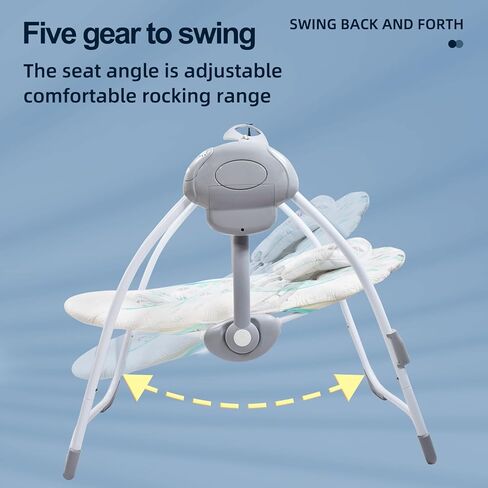 Vannetgo Comfort Portable Swing,Comfort Baby Rocking Chair with Soothing Music，Foldable,Bionic Design, Baby Sleeps Peacefully (25103) in Saudi Arabia