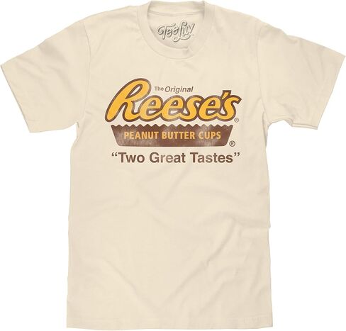 Tee Luv Men's Reese's Peanut Butter Cup Shirt - Two Great Tastes Candy Shirt in Saudi Arabia