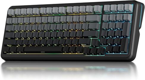 K99 98% Wireless Mechanical Keyboard, Tri-Mode Connection, Compact Gaming Keyboard with Six-Layer Padding Gasket, RGB Backlit,Hot Swappable Custom Keyboard for Mac/PC in Saudi Arabia
