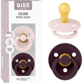 BIBS Colour Baby Pacifier 2-Pack | Made in Denmark | BPA Free Dummy Soother, Round Nipple. Natural Rubber Latex, Size 3 (18+ Months), Sage/Hunter Green in Kuwait