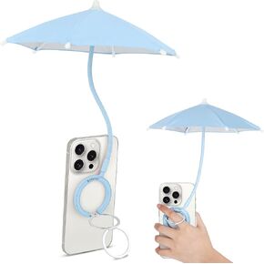 Magnetic Phone Umbrella Stand for Sun, Outdoor Sun Shade Shield for Phone with Flexible Angle & Ring Stand,Umbrella for iPhone 15 14 13 12 Pro Max Plus mini,Fits Magnetic Case & All Phones Anti-Glare in Saudi Arabia