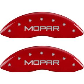 MGP Caliper Covers - Brake Caliper Covers 2011-2018 Ram 1500 2013-2023 Ram 1500 Eco Diesel 2019-2021 Ram 1500 Classic 2022-2023 Ram 1500 Classic (55001s) Front and Rear Set - Ram Logo - Red in Kuwait