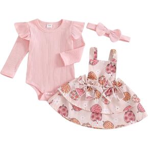 BeQeuewll Baby Girl Halloween Outfits Newborn Romper Boo Pumpkin Overall Skirt Infant Girl First Halloween Outfit Baby Dress in Kuwait