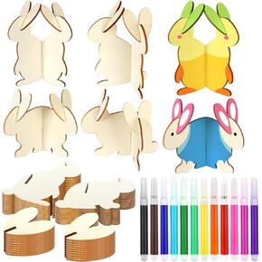 Blosssound 36 Pcs Pumpkin Wood DIY Crafts Cutouts with 12 Colored Markers Fall Unfinished Pumpkin Wood Slices DIY Crafts Pumpkin Decor Freestanding Pumpkin Ornaments for Thanksgiving Table Tiered Tray in Kuwait