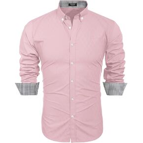 COOFANDY Men's Rose Shiny Shirt Luxury Flowered Printed Button Down Shirt in Kuwait