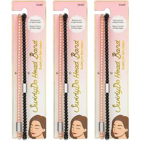 Lindo Non-Slip Elastic Soft Plastic Coil Swirlydo Headbands, Waterproof, Athletic Headbands, Workout Headbands, for Exercising, Sports, Gym, Pilates, Running, Yoga, Colorful, Multi-Color, 6 Pack in Kuwait