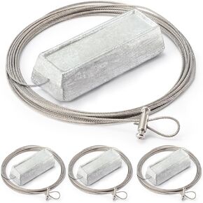 Sacrificial Zinc Marine Anode for Boat Lift and Dock Protection | Anti-Corrosion Zinc for Saltwater Pool | 2.4lbs with 20ft. 316 Stainless Steel Cable and 3 Crimps for Versatile Attachment in Kuwait