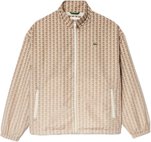 Lacoste Men's Long Sleeve Aop L Full Zip Hoodless Blouson Jacket W/Arm Stripes & Large Croc Back Graphic, Tbd, M/L in Kuwait