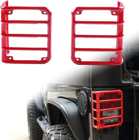 أغطية الضوء الخلفي JK واقيات الإضاءة الخلفية السوداء لـ 2007-2017 Wrangler JK واقيات الضوء الخلفية - أزواج in Saudi Arabia