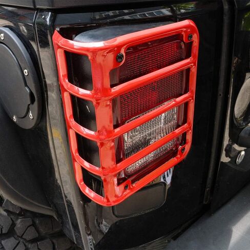 أغطية الضوء الخلفي JK واقيات الإضاءة الخلفية السوداء لـ 2007-2017 Wrangler JK واقيات الضوء الخلفية - أزواج in Saudi Arabia