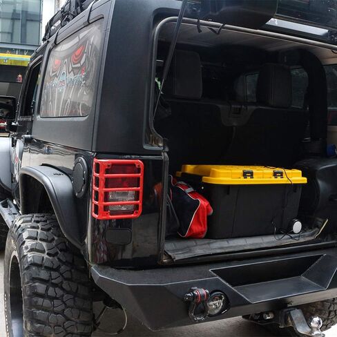 أغطية الضوء الخلفي JK واقيات الإضاءة الخلفية السوداء لـ 2007-2017 Wrangler JK واقيات الضوء الخلفية - أزواج in Saudi Arabia