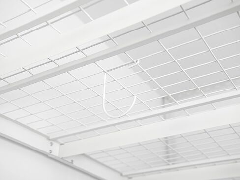 خطافات رف علوية للتعليق من رف السقف وسطح رفوف الحائط، خطافات دراجة شديدة التحمل - أبيض (مجموعة من 4) in Kuwait