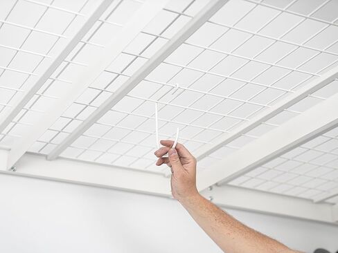 خطافات رف علوية للتعليق من رف السقف وسطح رفوف الحائط، خطافات دراجة شديدة التحمل - أبيض (مجموعة من 4) in Kuwait