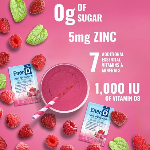 Ener-C Sugar Free Lemon Ginger Multivitamin Drink Mix, 1000mg Vitamin C, Non-GMO, Vegan, Real Fruit Juice Powders, Natural Immunity Support, Electrolytes, Gluten Free, 1-Pack of 30 in Saudi Arabia