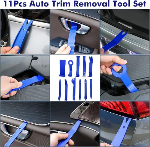 GLK 248pcs Trim Removal Tool, Pry Tool, Door Panel Radio/Stereo Terminal Removal Tool Kit, Fasteners Remover, with Car Retainer Bumper Clips,Automotive Hook Set, Black in Kuwait