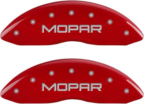 MGP Caliper Covers - Brake Caliper Covers 2011-2018 Ram 1500 2013-2023 Ram 1500 Eco Diesel 2019-2021 Ram 1500 Classic 2022-2023 Ram 1500 Classic (55001s) Front and Rear Set - Ram Logo - Red in Kuwait